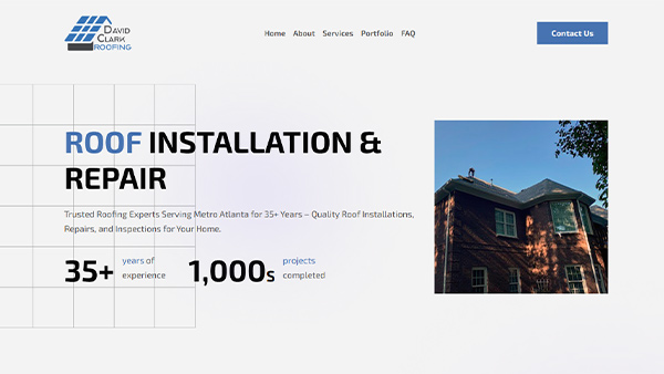 Dave Clark Roofing — clean professional web presence